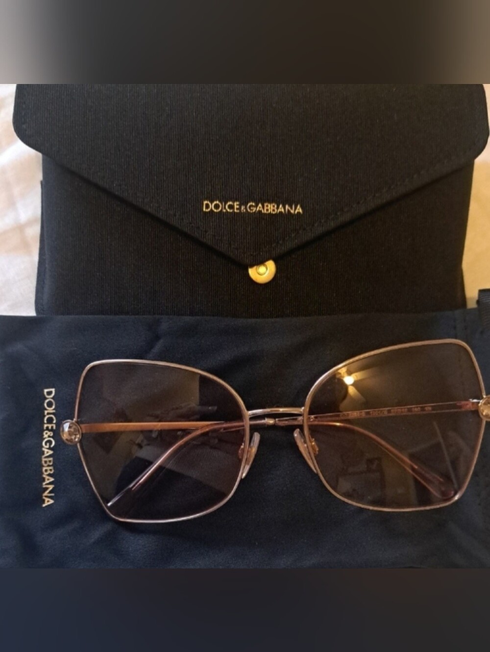 Dolce & Gabbana Pink Rimless Women's Sunglasses - Picture 3 of 8